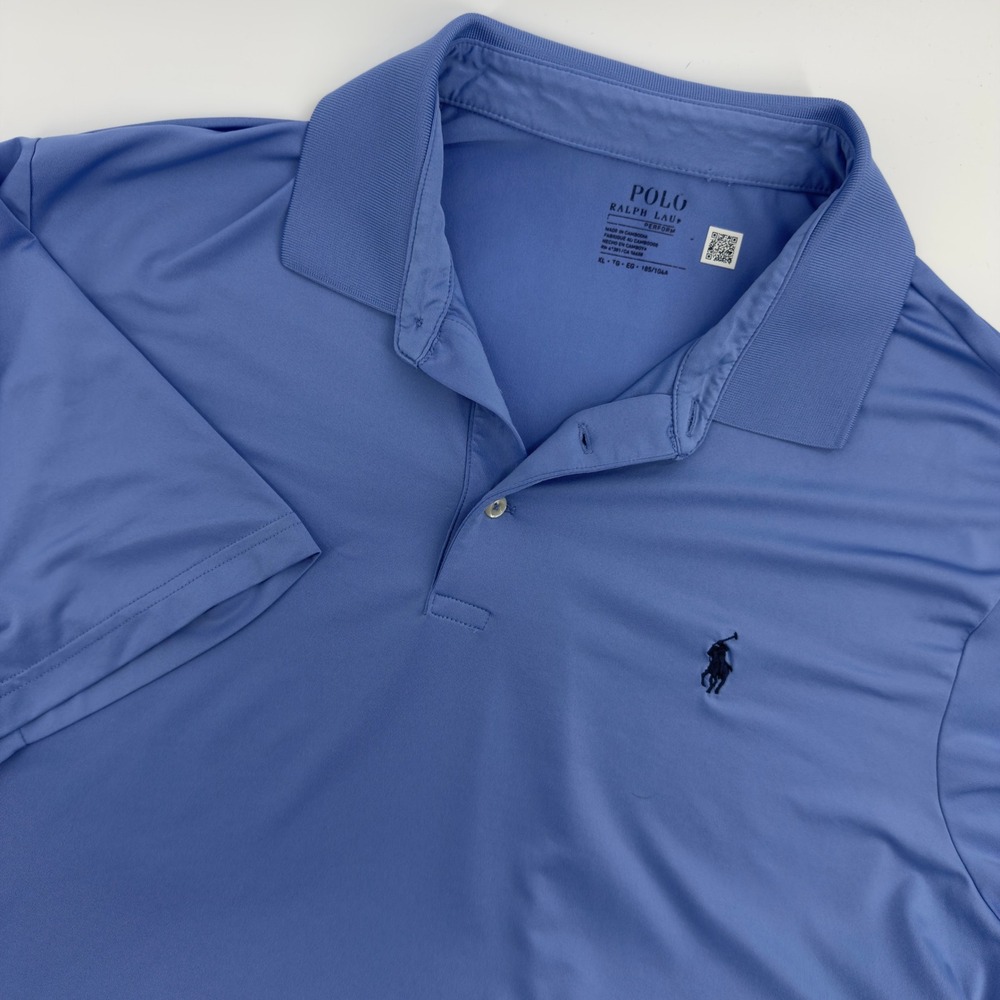 Polo Ralph Lauren Performance Mens XL Blue Short Sleeve Golf Polo Shirt